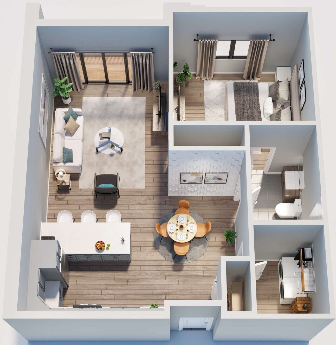 1 bedroom floor plan preview